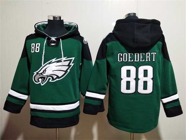 Men's Philadelphia Eagles #88 Dallas Goedert Green Lace-Up Pullover Hoodie,We sell and wholesale Men's Philadelphia Eagles #88 Dallas Goedert Green Lace-Up Pullover Hoodie on line form chian!